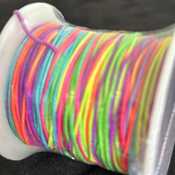NWT Rainbow Stretchy Bracelet String Elastie 0.8mm on spool shrink wrap - Picture 2 of 3